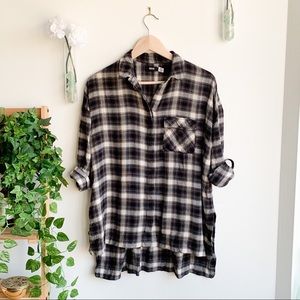 Urban Outfitters BDG Plaid Button Down Blouse